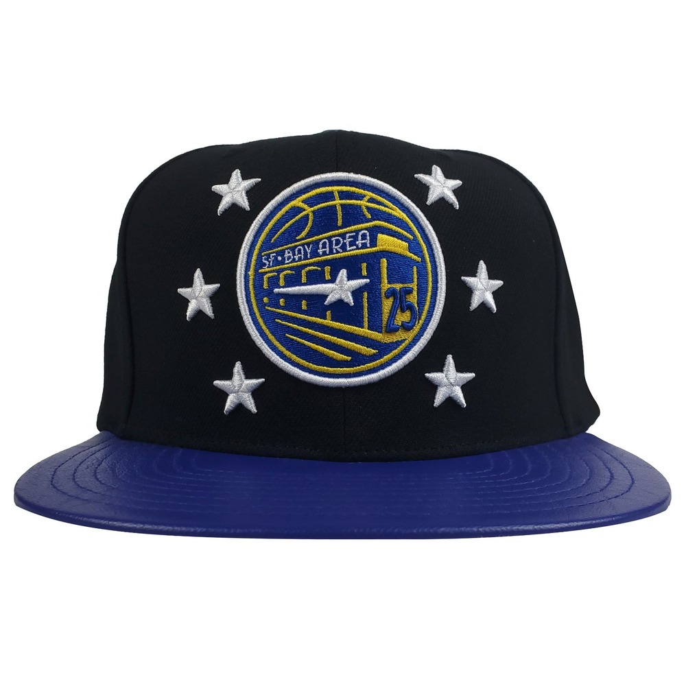 2025 NBA Allstar Game Mitchell & Ness Snapback Hat Cap 3D Logo Black Blue NWT